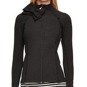 Kate Spade X Beyond Yoga Baby Pink Crew Neck Bow Jacket